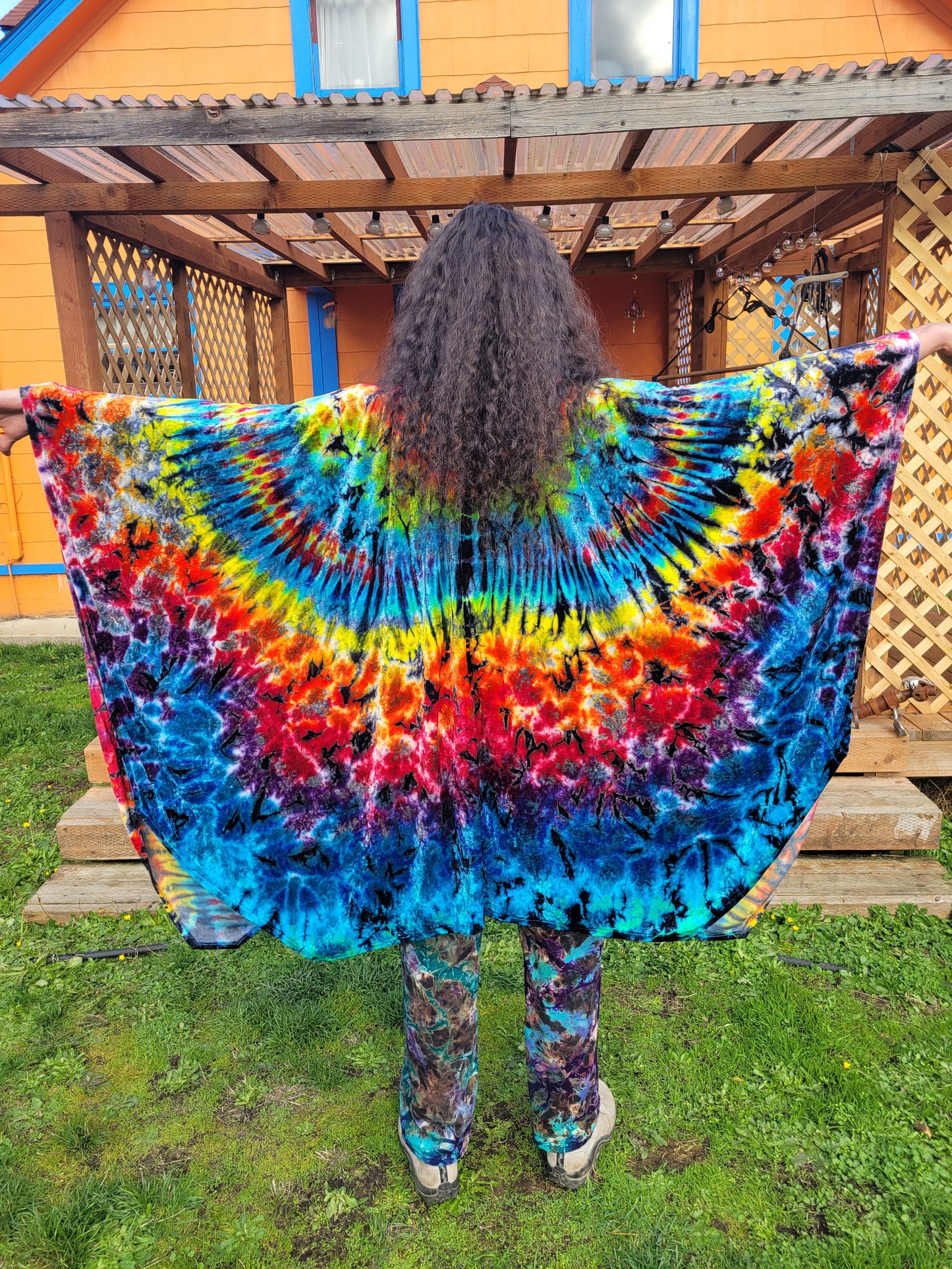 Rainbow Velour Cloak