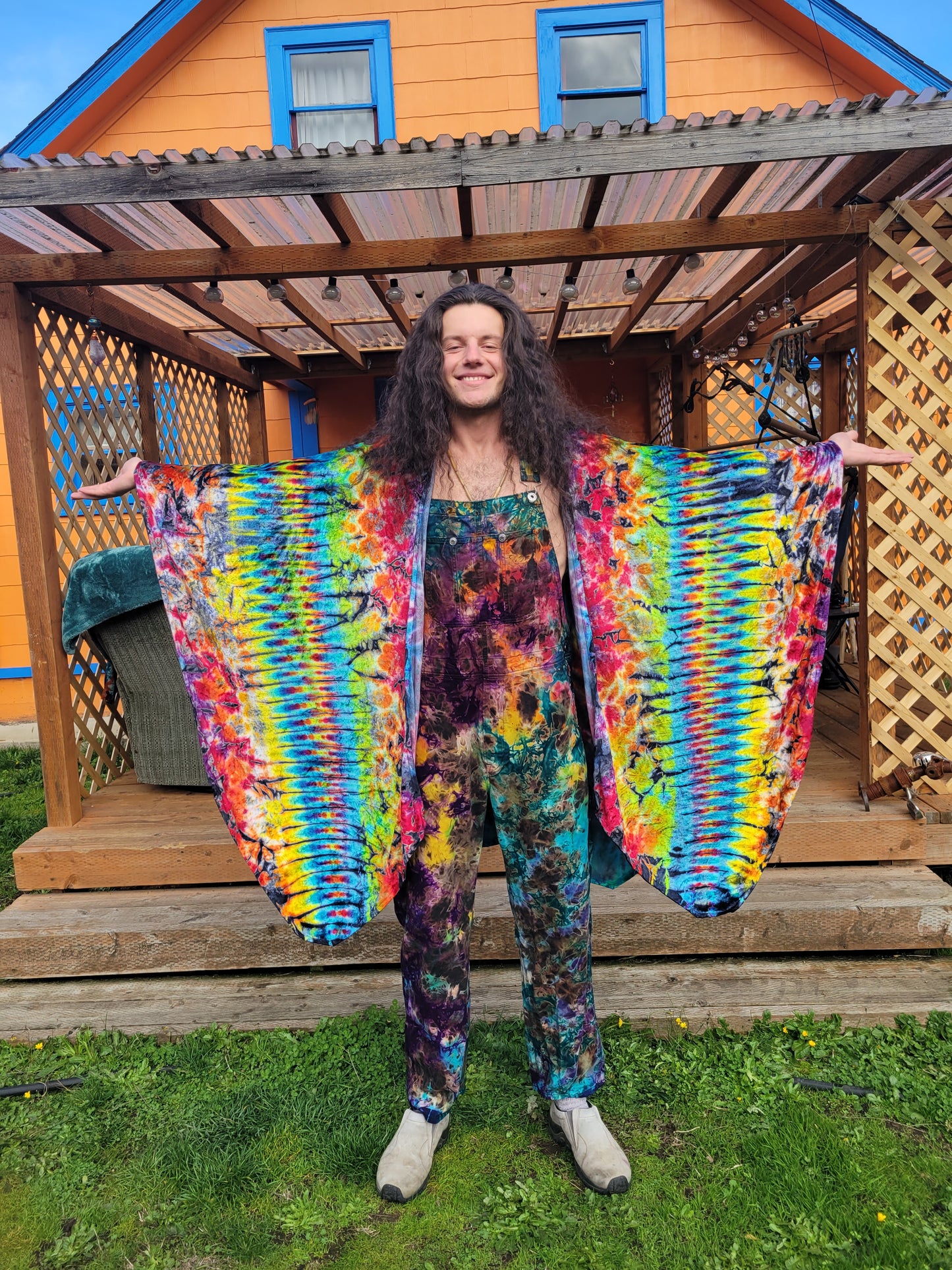 Rainbow Velour Cloak