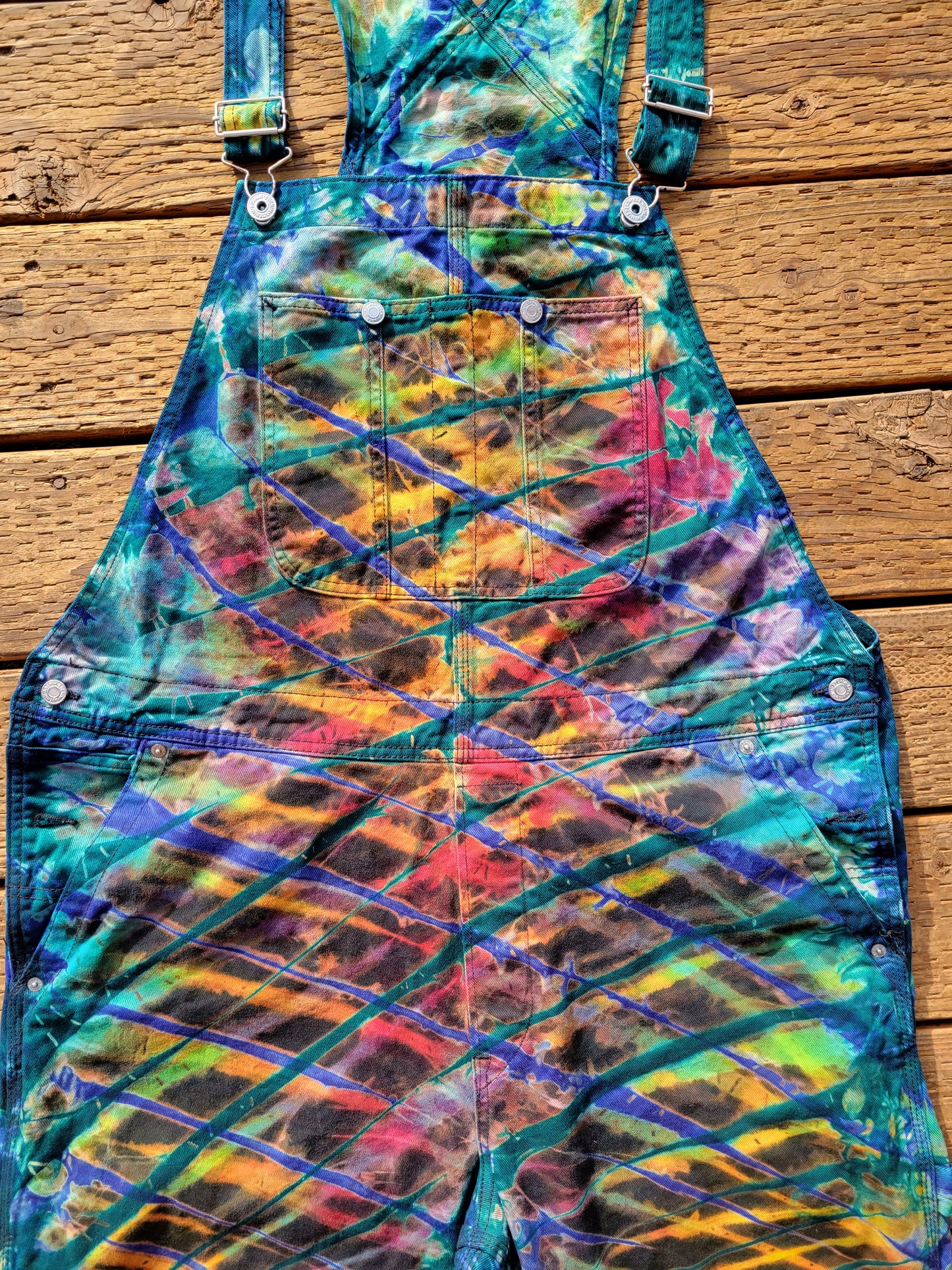 Aqua Rainbow Splinter Bibs